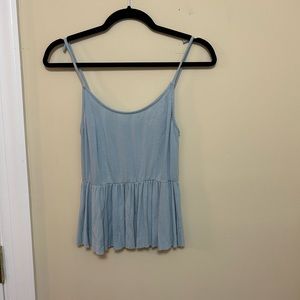 Baby blue pac sun peplum tank top